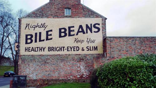 Healthy, Bright-eyed and Slim.Iconic advert on Lord Mayor&rsquo;s Walk,York from circa 1940&rsquo;s,