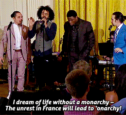 janel-moloney:  The cast of Hamilton performs at that White House