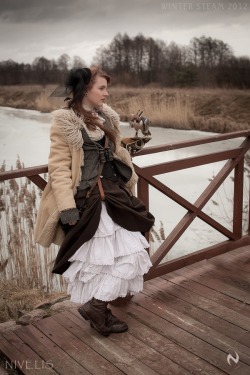 jackviolet:  Winter Steampunk fashion shoot,