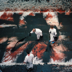 raveneuse:Hermann Nitsch, Action Painting 40, Vienna, 1997.