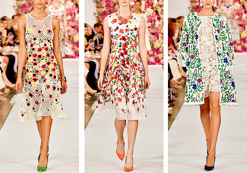 fashion-runways:OSCAR DE LA RENTA at New York Fashion Week Spring 2015if you want to support this bl