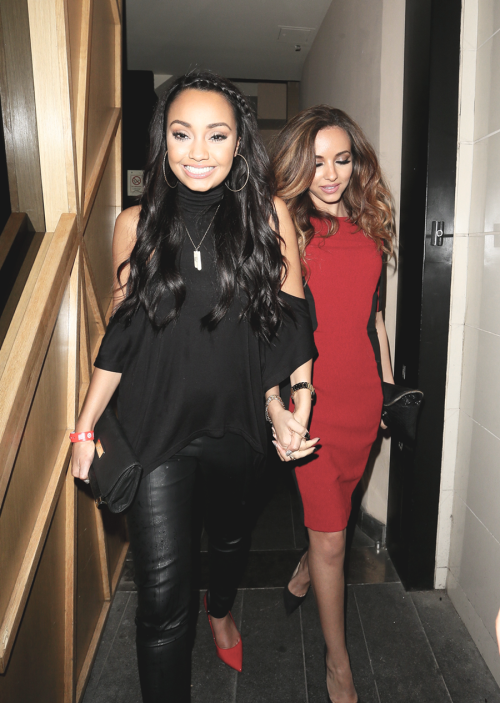 leighes:  Leigh and Jade leaving Tinie Tempah’s album launch party yesterday.