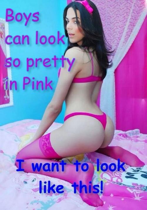sissydebbiejo:Boys look pretty in pink. #sissy 