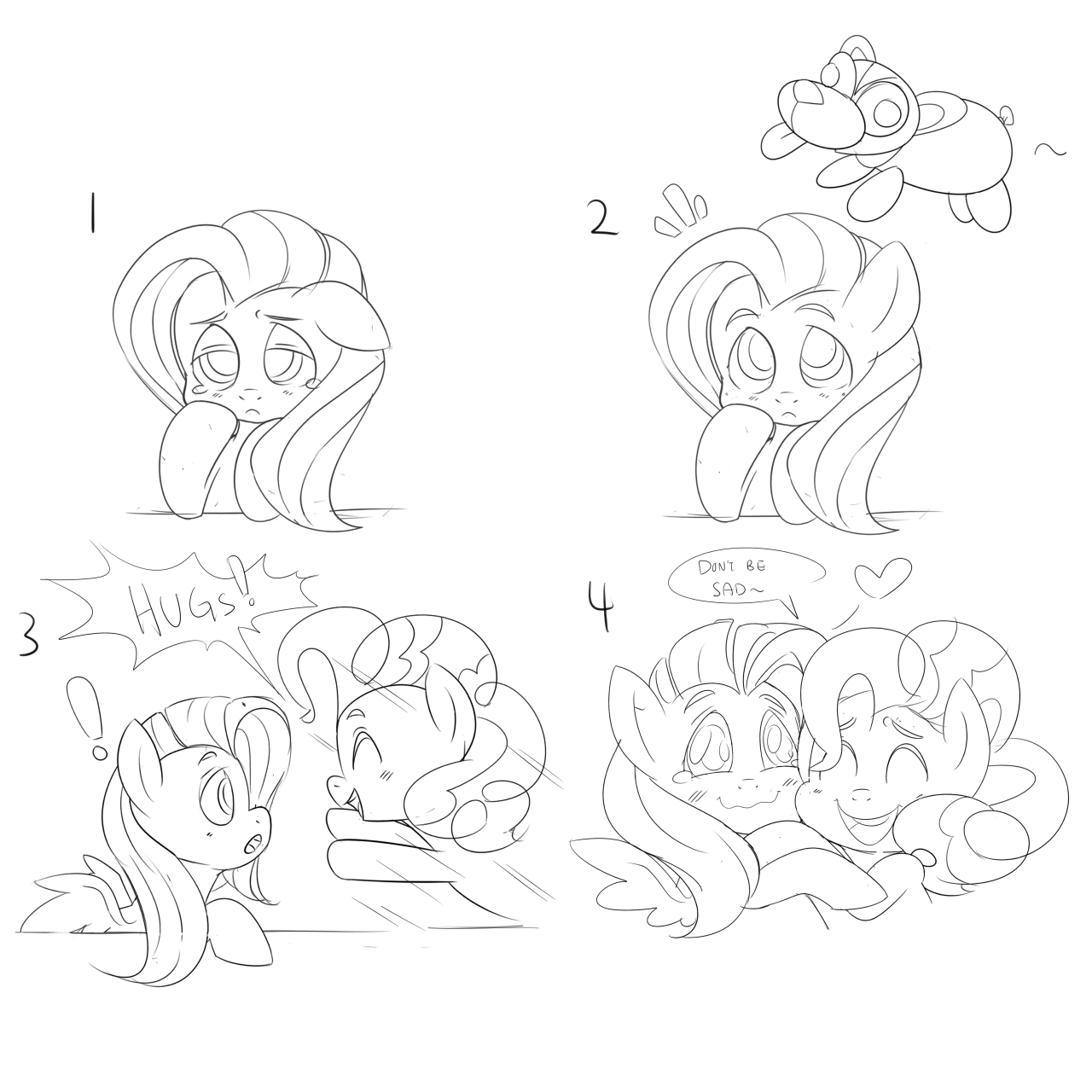 doggie999artist:  A short comic I drew for my GF.Pinkie x Fluttershy OTP  x3 D'aww~!