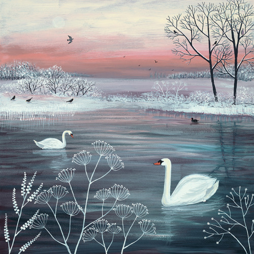 Jo Grundy - Winter Serenity. Acrylic on canvas.