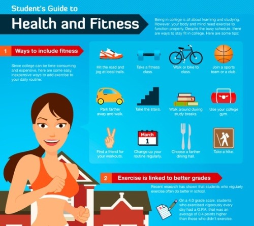 Follow this health and fitness guide for students.