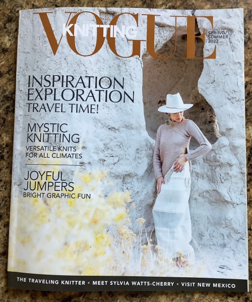Vogue Knitting, Spring/Summer 2022This issue offers up a soothing natural palette on the cover, but 