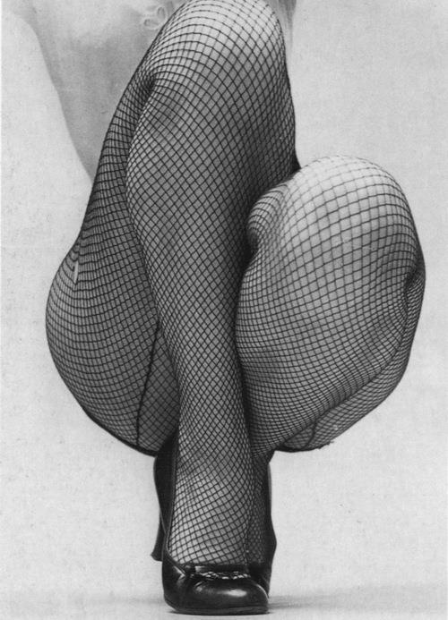 pinuppolka: Vintage fishnet fetish I think :) Model: Unknown