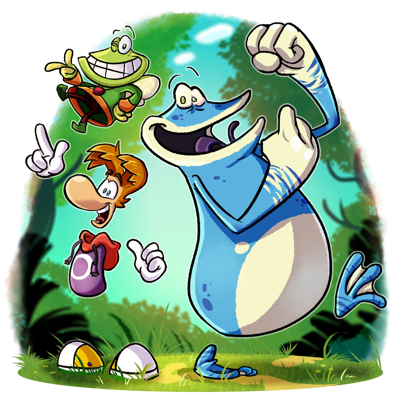 Little celebration of the 25th anniversary of the Rayman’s franchise ! I said this all the time, but I say it again, it was one of my first video game series during my childhood ! The 3rd opus, in fact.
So here’s Rayman, Globox and Murfy, I like to...