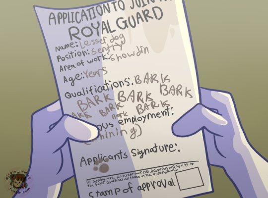 nicoleartist:  She let a DOG join the ROYAL ARMY Bonus: 
