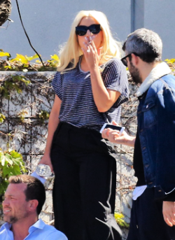 ladyxgaga: March 24th, 2015: Spotted at Malibu West Beach Club in Malibu, California 