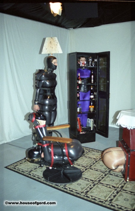 rubberdollowner:  http://rubberdollowner.tumblr.com House of Gord…a master of predicament bondage, objectification & whimsy. 