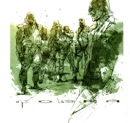 europeanextreme:Some scans of the illustrations from the Peace Walker novel. I’m gonna scan some mor