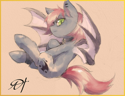 alts-art:  SwayBat the Batpony! Observing from above…Original Character of @la-ndy ‘s friend! 
