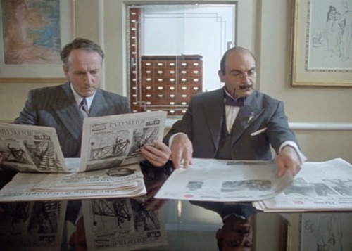 Sometimes I think Hastings only pops round to read Poirot’s newspapers.Happy Hastings Monday, everyo