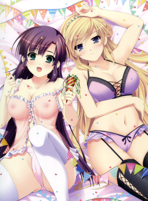 (via #r_18 amelia rose brettingham and maki gold wienberg (shitsuji ga aruji wo erabu toki) drawn by ankoromochi) 