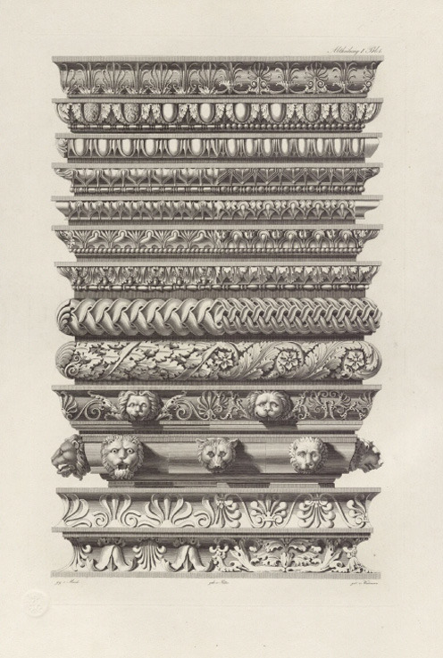 Johann Mathäus Mauch, Models for manufacturer and craftsmen, examples of antique buildings, 1821. En