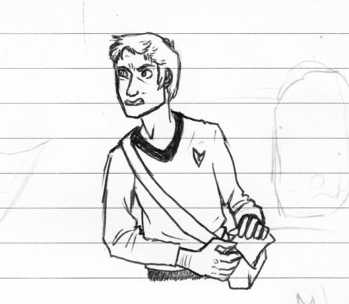 I love Kirk’s end-of-the-episode smirk  so anyway we started watching star trek and there are some f