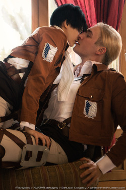 ultimate-me:  OriSor Photo Book (Work in Progress) Erwin: Yours truly [WorldCosplay]Levi: Delusor Cosplay [WorldCosplay] Photo: MistiQartsRetouch: AVATAR.designs3DMG: The Forge.rsJewelry: Holy Woman’s Treasure Chest