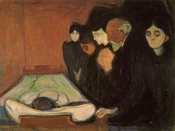tamburina:  Edvard Munch, By the Deathbed, 1895 