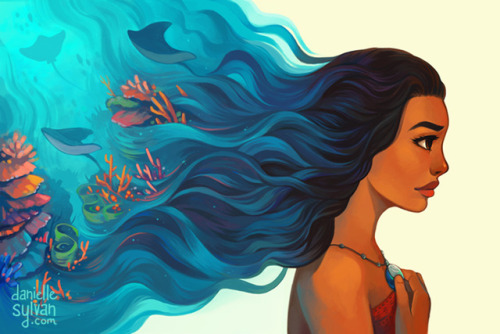 daniellesylvan:  “I will carry you here in my heart to remind me, that come what may…I know the way.”I will have Moana prints available at Anime Boston!