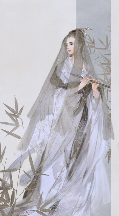 ziseviolet: 美人画 (2/?)Paintings of beauties in traditional Chinese hanfu, Part 2 (Part 1), by Chinese