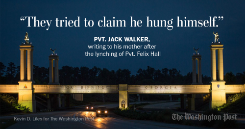 washingtonpost:In 1941, an African American soldier named Pvt. Felix Hall was lynched on his Georgia