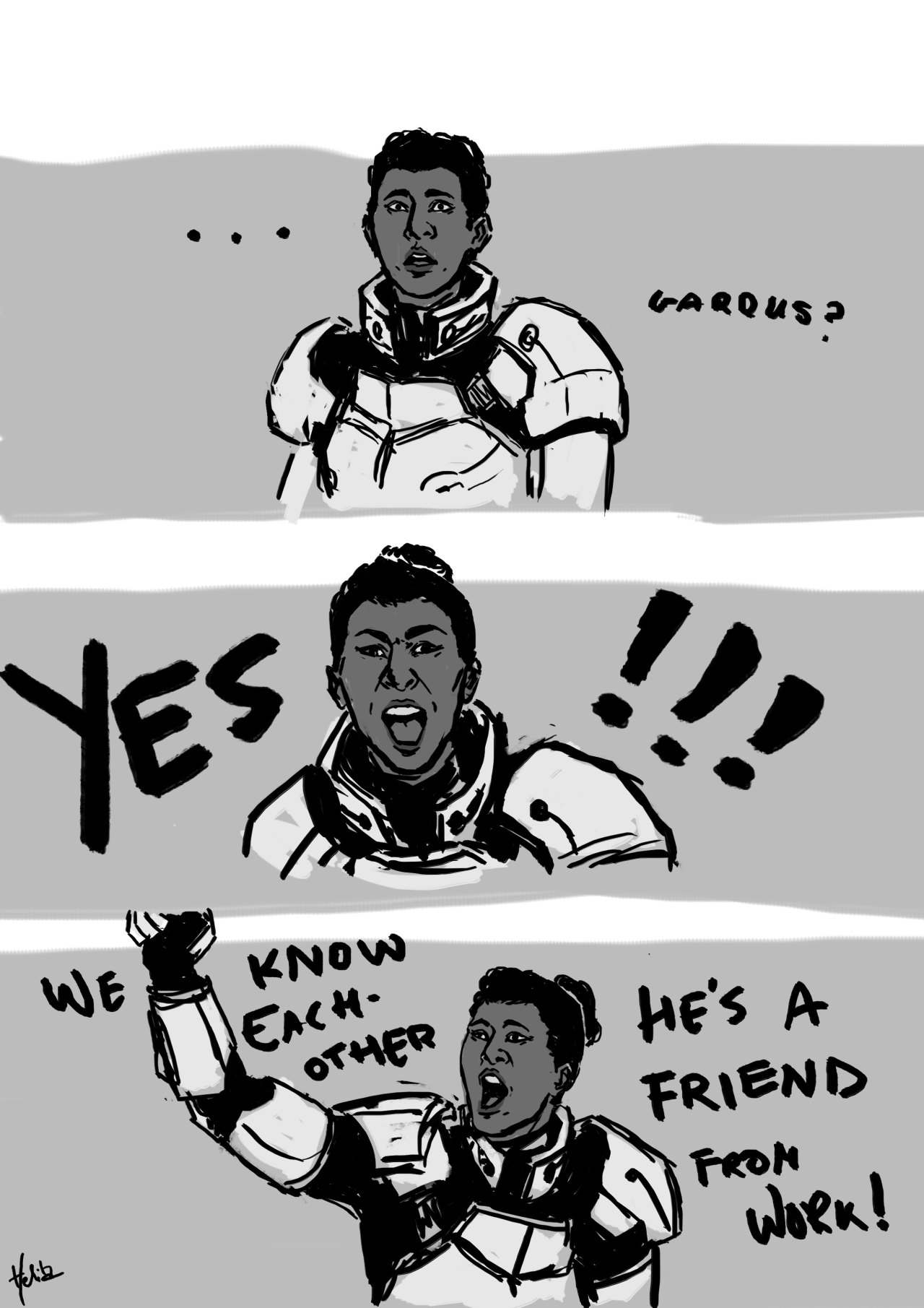 helila:  amandashepard: Shepard discovering that Archangel is Garrus: i am back on