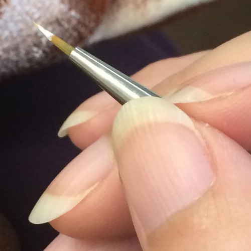 It’s teeny-tiny paintbrush time! I find painting a bit nerve-wracking, but I always forget how