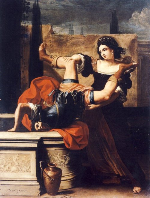 buddhabrot: Timoclea killing her rapist, 1659 by Elisabetta Sirani