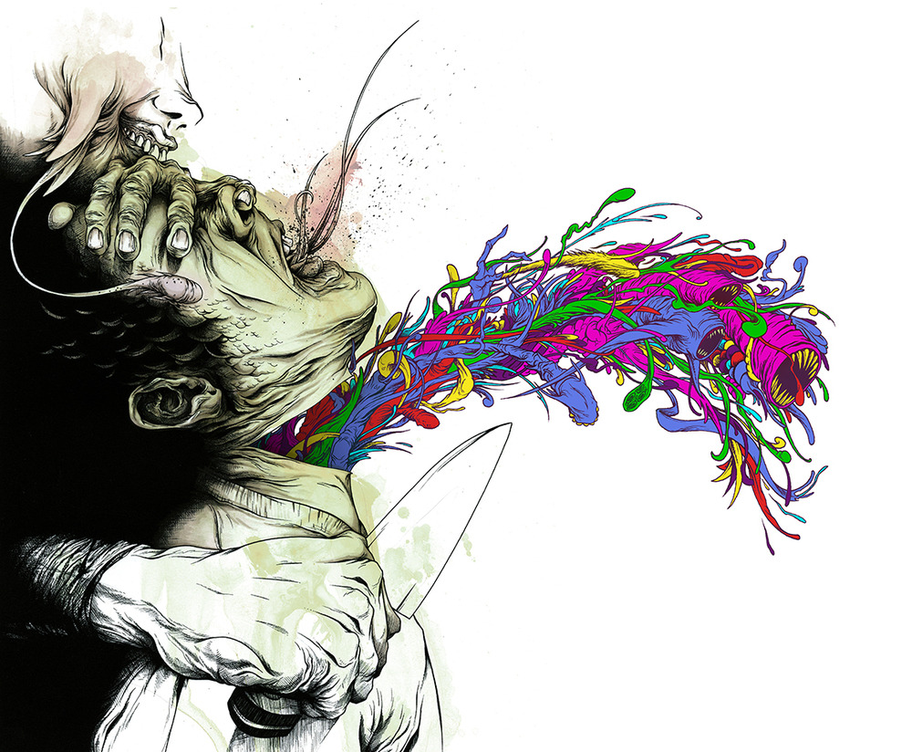 creepyartetc:  Artist: Alex Pardee More creepy art
