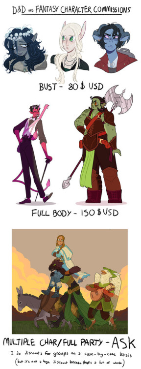 HELLO FRIENDS commissions, after being closed for a few months, are once again OPEN! Hit me up, I ca