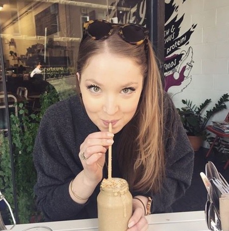 Smoothie Face.
The face we pull when we drink smoothies. I like to think of it as a perfectly balanced mixed emotion between ‘my god how can this be healthy?!’ & ‘this is heaven!’.
This week’s Smoothie Face is by Alexandra Nickoll