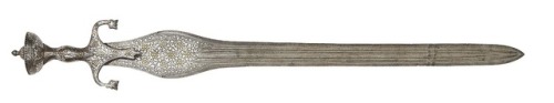 Indian Pahari Sword, 18th or 19th CenturyWith broad fullered double-edged blade swelling at the fort