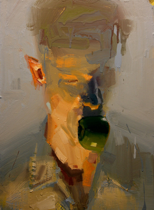 John Erickson (American, b. Salt Lake City, UT, USA) - Apple Boy, 2008  Paintings: Oil and Latex on 