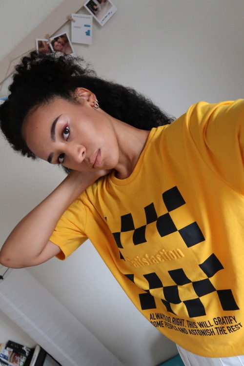 Code: JPNYLW // £25 // men’s medium yellow “Satisfaction” t-shirt with embos