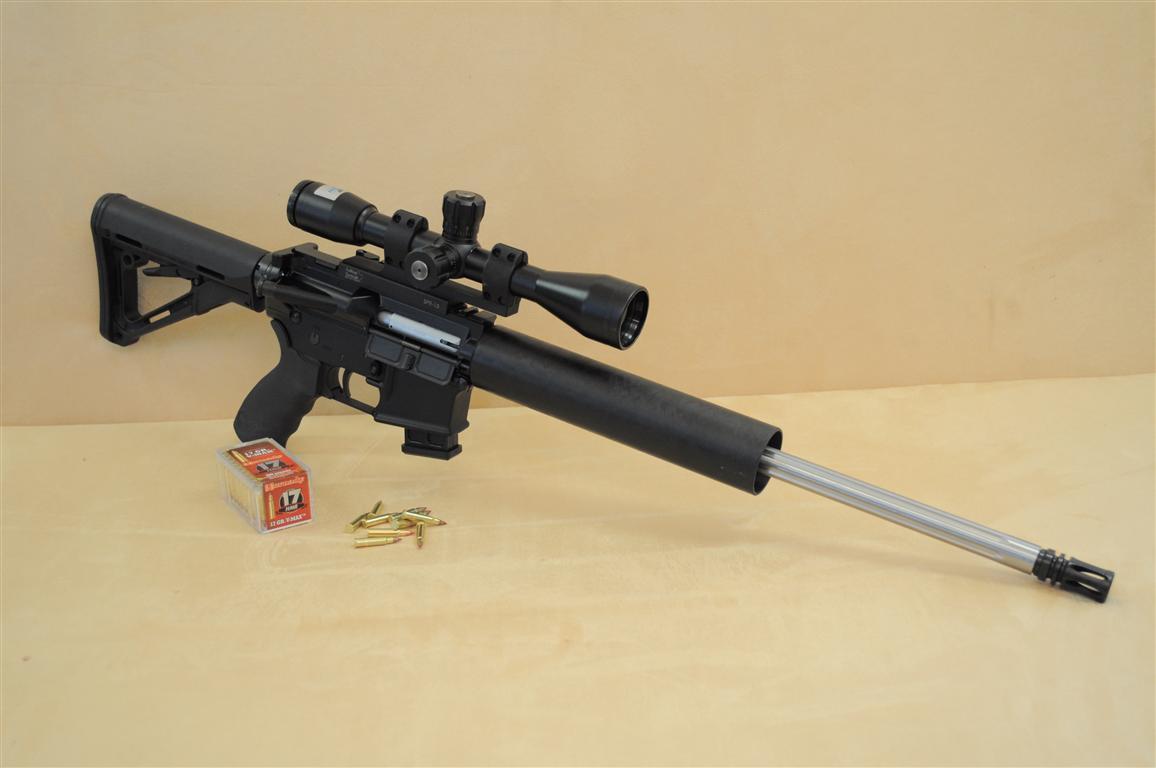 gunrunnerhell:  AA 17 HMR An AR-15 variant made by Alexander Arms, it’s chambered