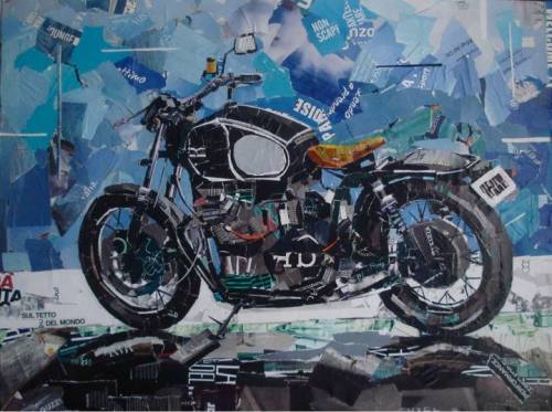 garageprojectmotorcycles:  Have you seen these amazing collages by Mario Spinelli ARTI57A ?