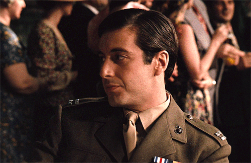 jakeledgers:    Al Pacino as    Michael Corleone   in  The Godfather (1972) Dir. Francis Ford Coppola  
