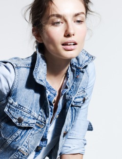 naimabarcelona:  Andreea Diaconu for J.CREW - Denim 