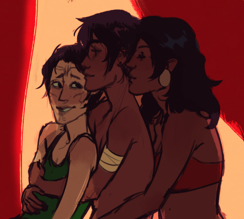 hellltrash:someone said yuri so i drew some girlfriends really fast