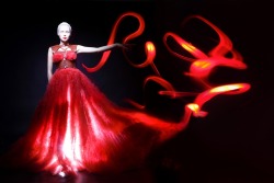csiriano:  Love these beautiful moving light images of various Siriano show pieces in a recent editorial for F Magazine.