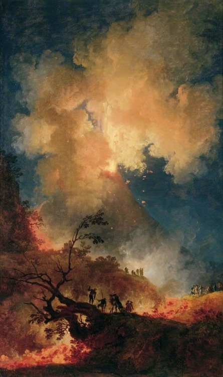 starxgoddess:Vesuvius Erupting at Night by Pierre-Jacques Volaire