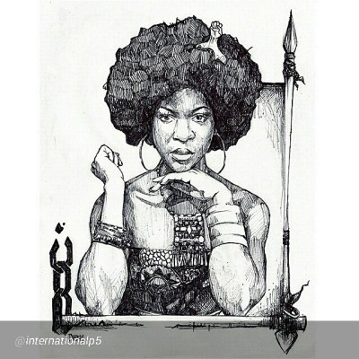 Artwork By @internationalp5 #African #American #beauty #africanamericanbeauty #fro #afro #afropick #burningspear✊