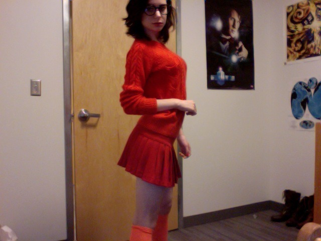 doctorwhoproblems:  my Velma Dinkley cosplay! perfecting it a little bit more in