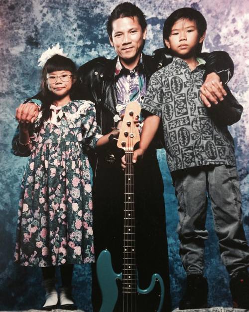 #TBT to that time when my dad, David and I had a photo shoot. #matching #throwbackthursday #80s #familyphoto #bass #music #photoshoot