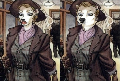 fandomauspistice:animebritneyspears:Just spending my Friday night editing Blacksad female characters