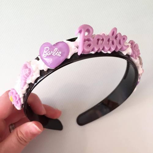 Insanely girly Barbie themed headband for Anime USA #decoden #kawaii #cute #barbie #imabarbiegirl #i