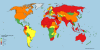Terrorism threat level of countries across the world, according to UK government.
[[MORE]]by Monkey2371
“Source from each country’s ‘Terrorism’ page, such as this. The way it is decided which level to use for each country is discussed here.
The grey...