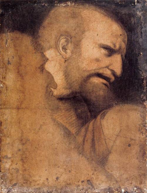 Head of St. Peter, Leonardo Da VinciMedium: chalk,paper